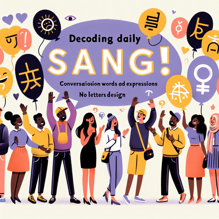 Decoding Daily Slang: Conversational Words and Expressions
